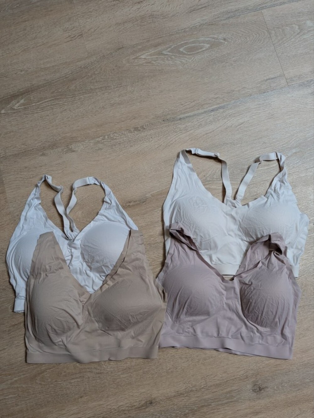 Soma Enbliss Smooth Wireless Bralette Bundle Lot Cream Taupe Blush XXL